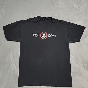 Vintage  Volcom Shirt Mens L Black Stone Logo Skate Surf Streetwear Retro Tee
